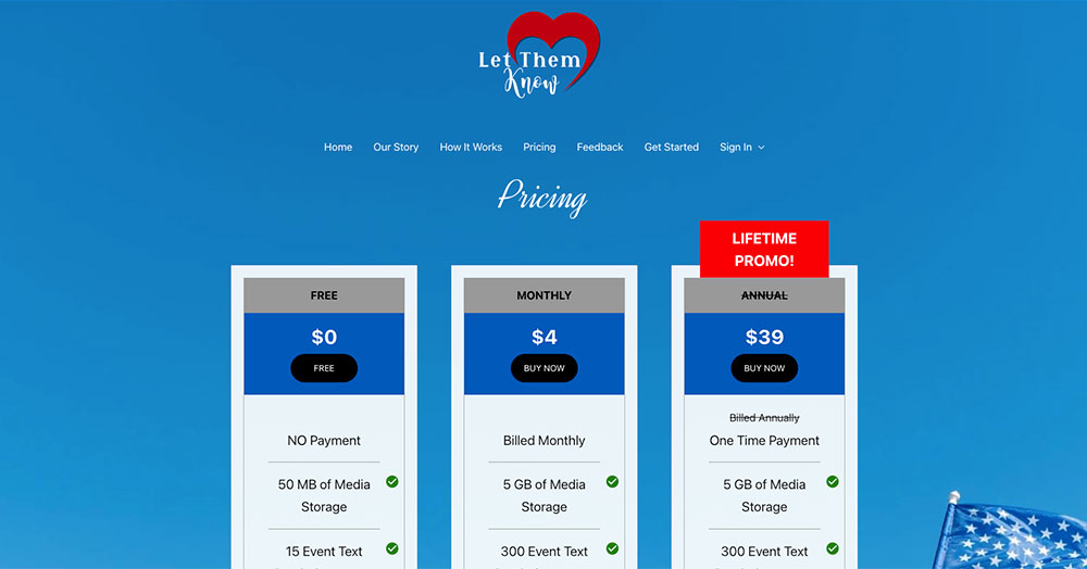 leththemknow.com pricing page